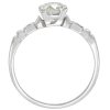0.99ct Old European Diamond Art Deco Ring 14K White Gold Profile