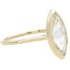1.51ct J-SI2 Marquise Diamond Bezel Set Engagement Ring in 14K Yellow Gold angled