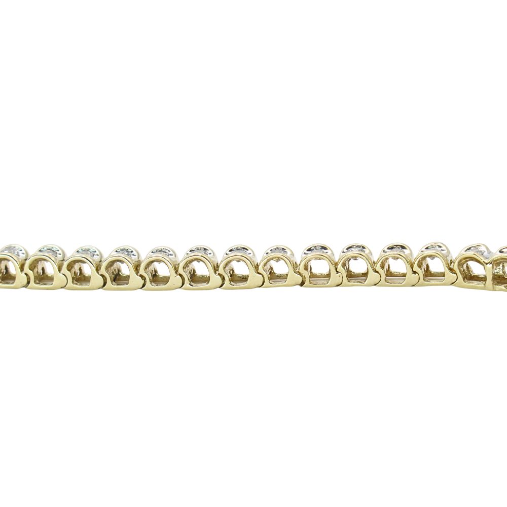 1.5ctw Diamond Tennis Bracelet 14K Two Tone Gold Side 1.5ctw Diamond Tennis Bracelet 14K Two Tone Gold Side