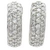 1.68ctw Pave Diamond Hoop Earring 14K White Gold