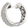 1.68ctw Pave Diamond Hoop Earring 14K White Gold Side