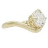 1.98ct Round Solitaire Curved Engagement Ring 14K Yellow Gold GIA Certified Side
