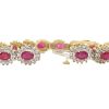 11.69ctw Ruby Bracelet with Diamond Halo Accents in 14K Gold clasp