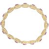 11.69ctw Ruby Bracelet with Diamond Halo Accents in 14K Gold side