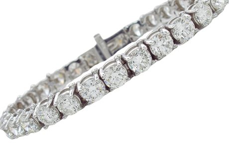 15 Carat Diamond Tennis Bracelet White Gold