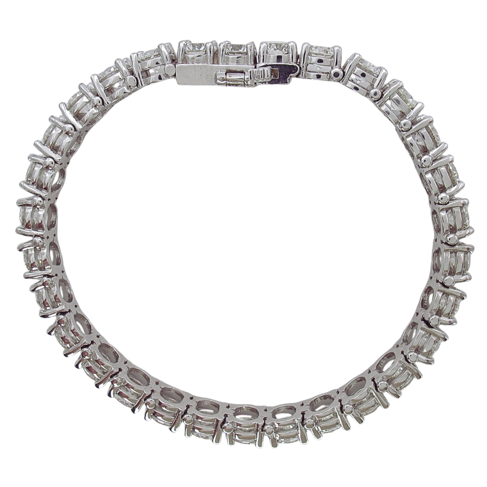 15 Carat Diamond Tennis Bracelet White Gold side 15 Carat Diamond Tennis Bracelet White Gold side
