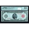 1914 $5 Federal Reserve Note Red Seal New York PMG 64 EPQ