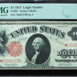 1917 $1 Legal Tender Star Note PMG 35