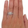 2.50 carat Emerald Diamond GIA Engagement Ring Hand