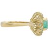 2.78ctw Natural Emerald Ring with Diamond Halo in 18K Gold side