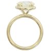 3.55ct Round Diamond Solitaire Engagement Ring in 14K Yellow Gold GIA Certified Profile