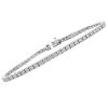 MEASUREMENT: 7'' wearable length, 3mm WEIGHT: 10.0 Grams GEM: (63) Round Brilliant Diamonds G Color, VS2 Clarity totaling 3.96ctw COMPOSITION: 14K White Gold