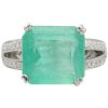 6.82ctw Emerald Ring with Diamond Accents in 14K White Gold front