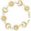 Celestial Link Bracelet 14K Gold back
