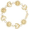 Celestial Link Bracelet 14K Gold front