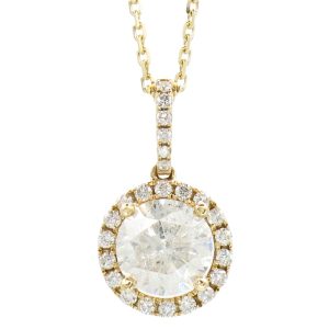 Diamond Halo Pendant Necklace