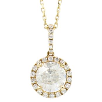 Diamond Halo Pendant Necklace