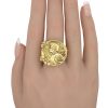 E. Dropsy French Art Nouveau Ring 14K Gold worn