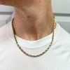 Fancy Link Chain Necklace 14K Gold 20.5″ Length worn