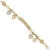 Heart Fashion Bracelet 14K Tri-Color Gold full
