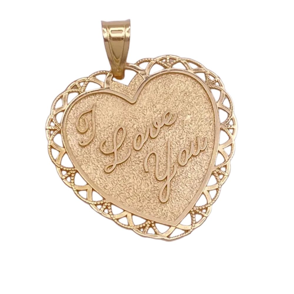 I Love You, Love of My Life Reversible Heart Pendant | 14K Gold Michael Anthony