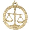 Libra Zodiac Pendant or Charm 14K Gold back