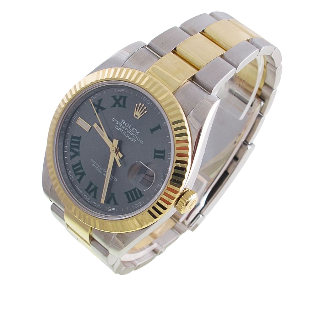 Pre-Owned Rolex Datejust 41MM Wimbledon (2018) Two Tone#126333 left