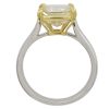 Radiant Cushion 4 carat Yellow Diamond GIA Profile