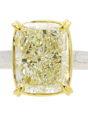 GIA 3.86ct Radiant Diamond Solitaire Engagement Ring 14k White Gold