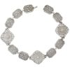 Rock Crystal & Diamond Filigree Art Deco Bracelet 14K White Gold