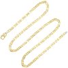 Tigers Eye Link Chain Necklace 18K Gold 23.5 Length full