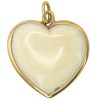 Victorian Era Ivory Heart Pendant 18K Gold back