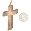 Victorian Era Lily of the Valley Cross Statement Pendant 10K Gold back and size