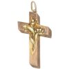 Victorian Era Lily of the Valley Cross Statement Pendant 10K Gold front