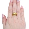 Vintage Snake Coil Ring 18K Gold worn