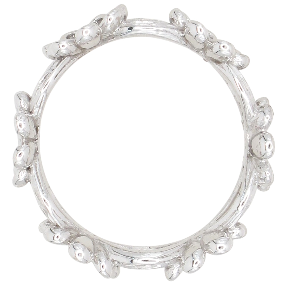 Buy 0.06ctw Diamond Daisy Flower Band Ring 14k White Gold Online