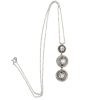 0.99ctw Three-Stone Diamond Drop Art Deco Necklace 14K Layout