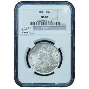 1831 Capped Bust Half Dollar MS65 NGC