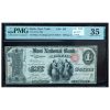 1865 $1 National Bank Note PMG 35 | Bath NY