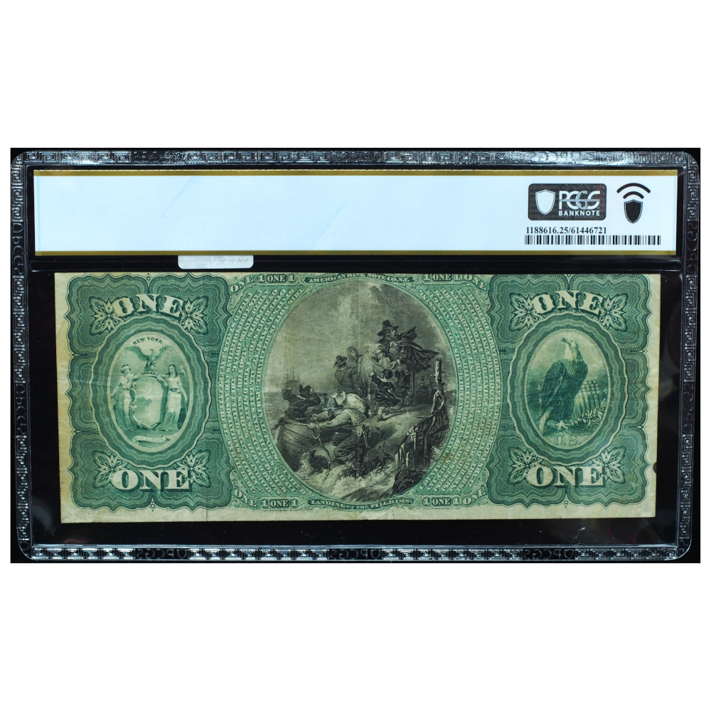 1865 $1 Saint Nicholas National Bank New York CH# 972 PCGS 25 (2) 1865 $1 National Bank Note PCGS 25 – Saint Nicholas National Bank, New York (Charter #972)