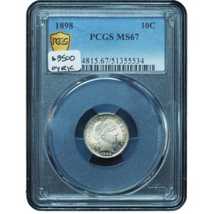 1898 Barber Dime MS67 PCGS | Gem Stunner