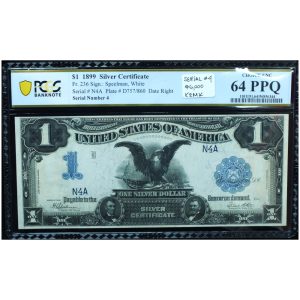 1899 $1 Silver Certificate PCGS 64 PPQ | Serial #4