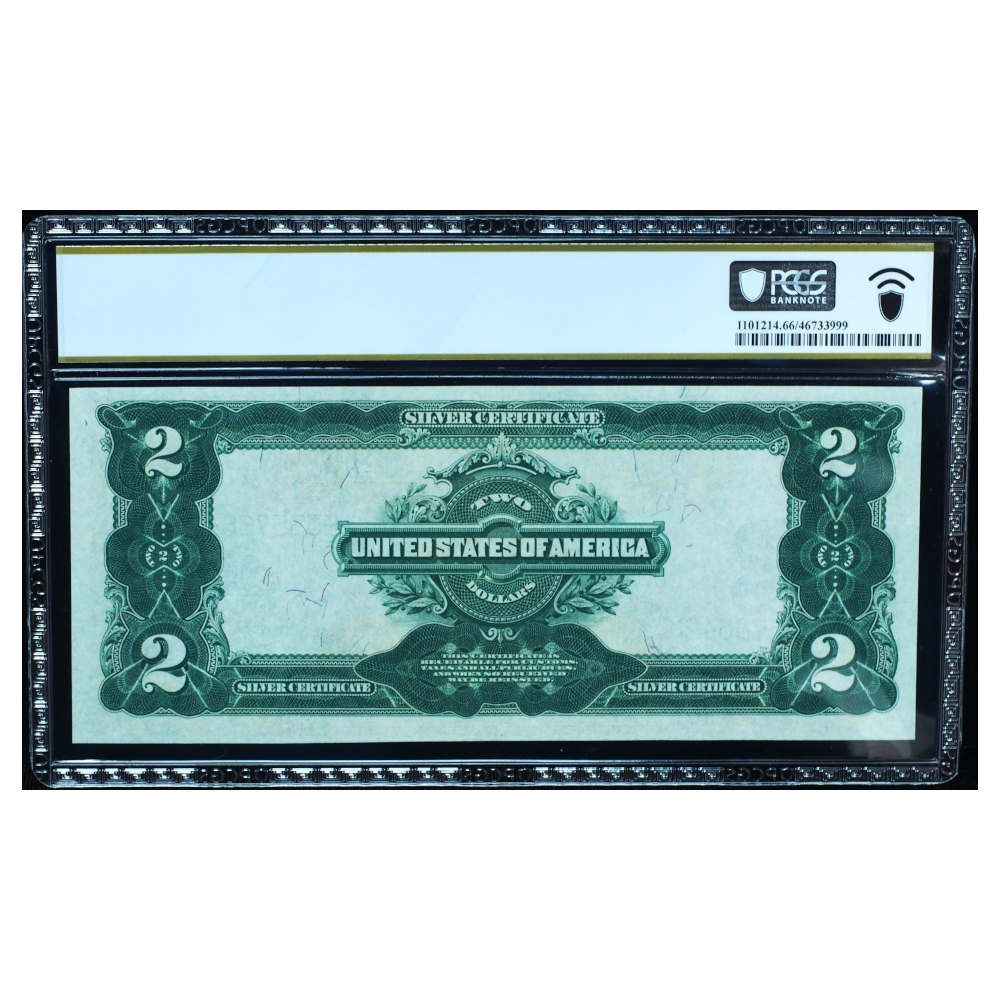 1899 $2 silver certificate PCGS 66 PPQ Mini Porthole (2) 1899 $2 silver certificate PCGS 66 PPQ Mini Porthole