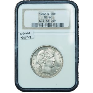 1902-S Barber Half Dollar MS65 NGC | San Francisco Gem