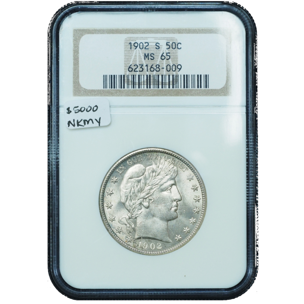 1902-S Barber Half Dollar MS65 NGC – San Francisco Gem Rarity *
