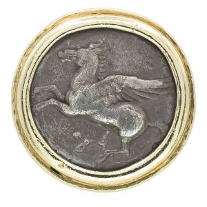 Pamphylia, 4th Century BC, AR Drachm Ancient Coin Ring 14K