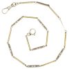Art Deco Era Watch Chain 14K Two-Tone Gold 13 Length