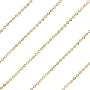 Bead Ball Pull Chain Necklace 18K Gold 20.25 Length links