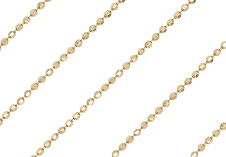 Bead Ball Pull Chain Necklace 18K Gold 20.25 Length links