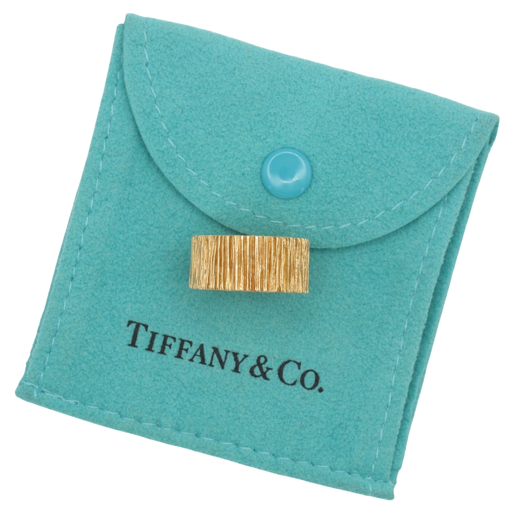 Tiffany & Co Bark Texture Band Ring 14K Gold with bag Tiffany & Co Bark Texture Band Ring 14K Gold with bag